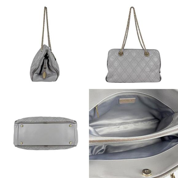 CHANEL Shoulder Bag Leather Grey z3905 - Picture 2 of 5